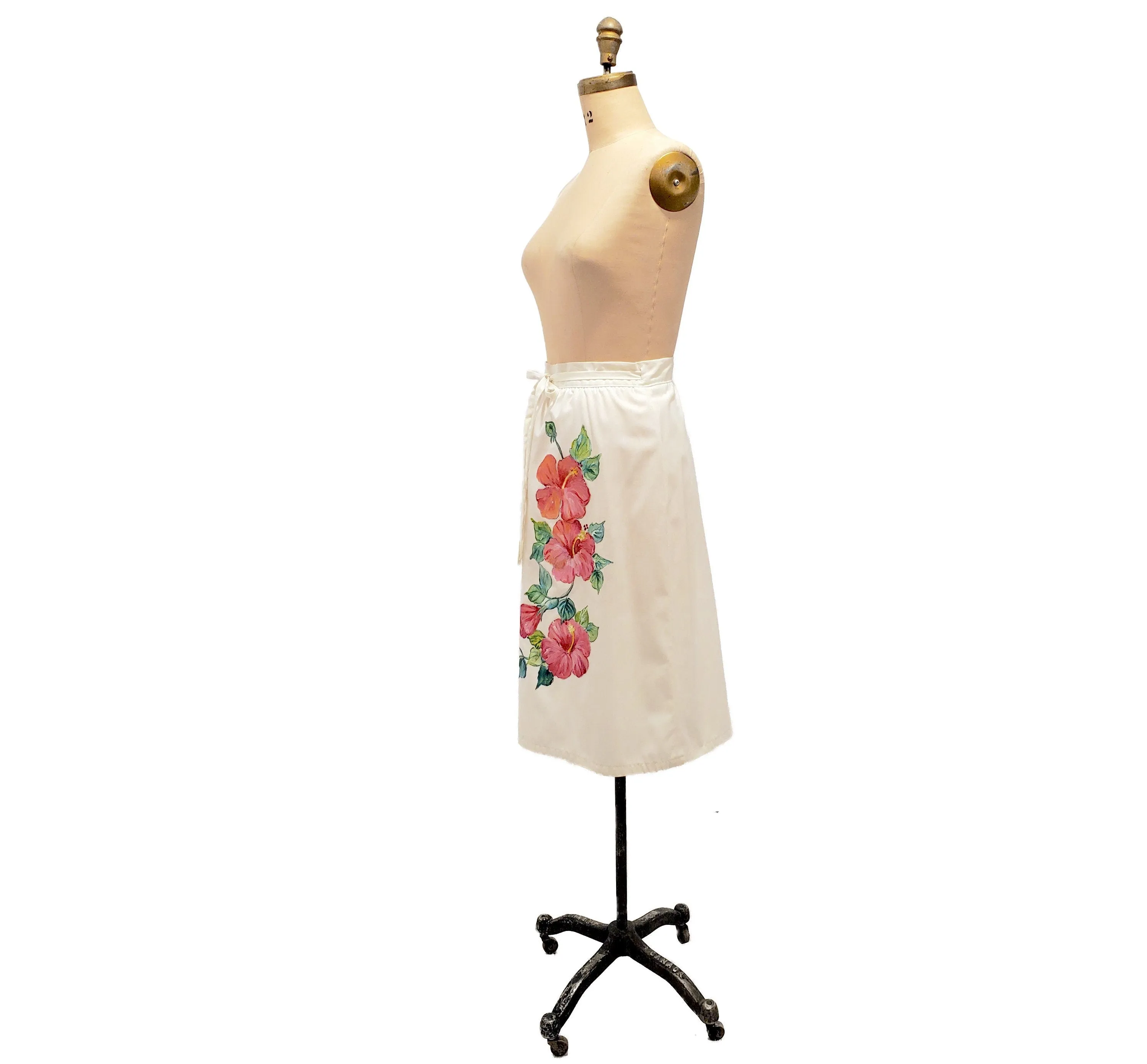 1970s hand painted Florida Keys wrap skirt | medium