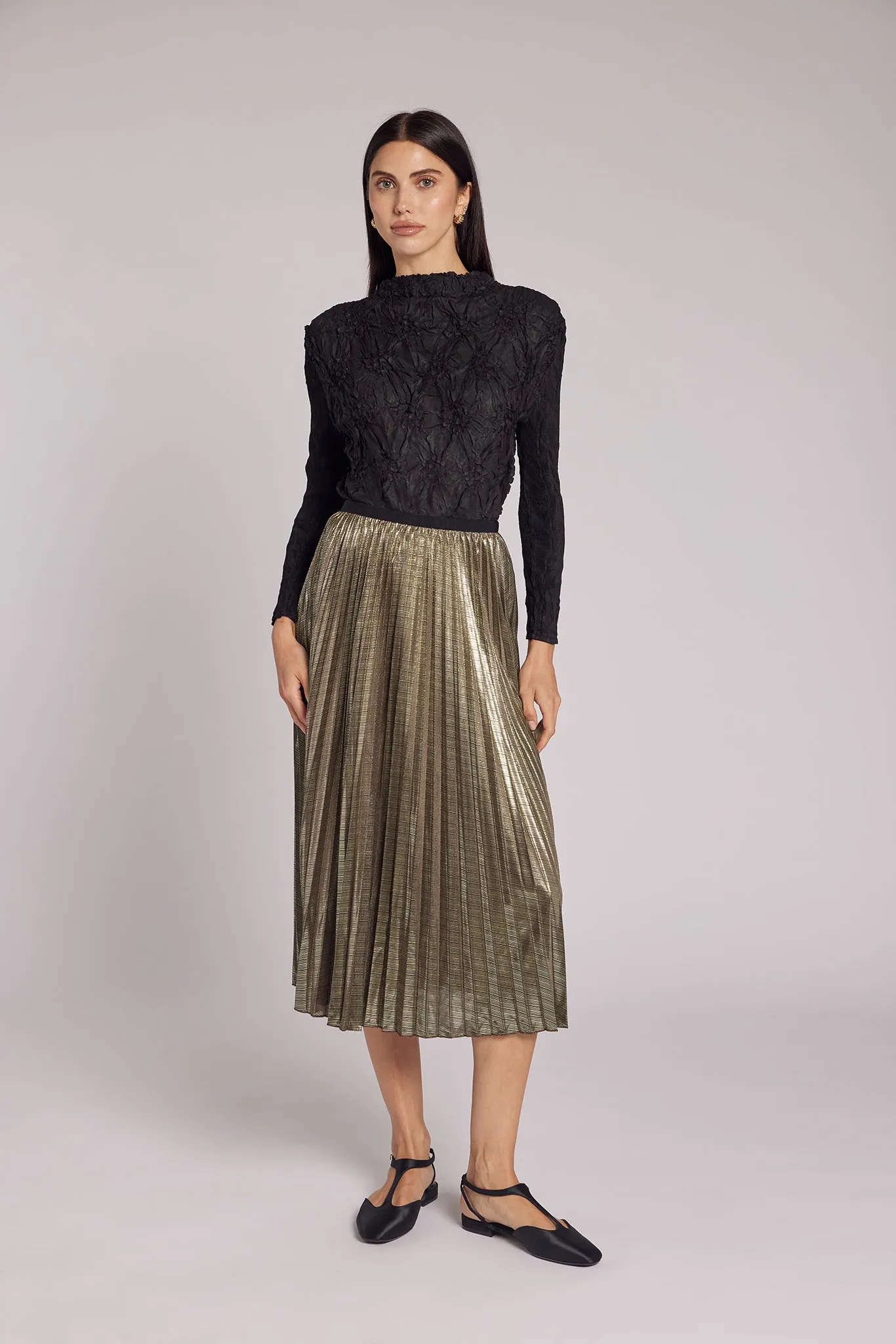 Adora Chiffon Crunch Texture Top