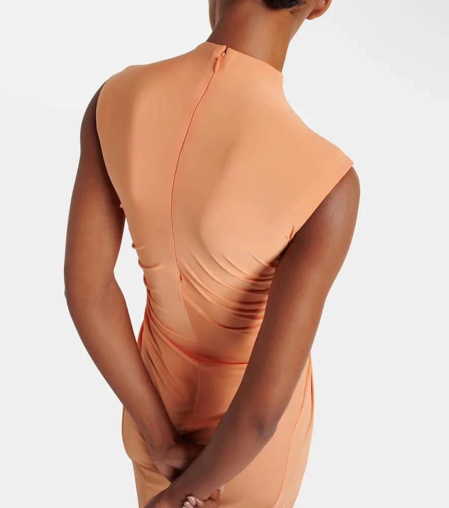 Alaia Gathered draped jersey gown