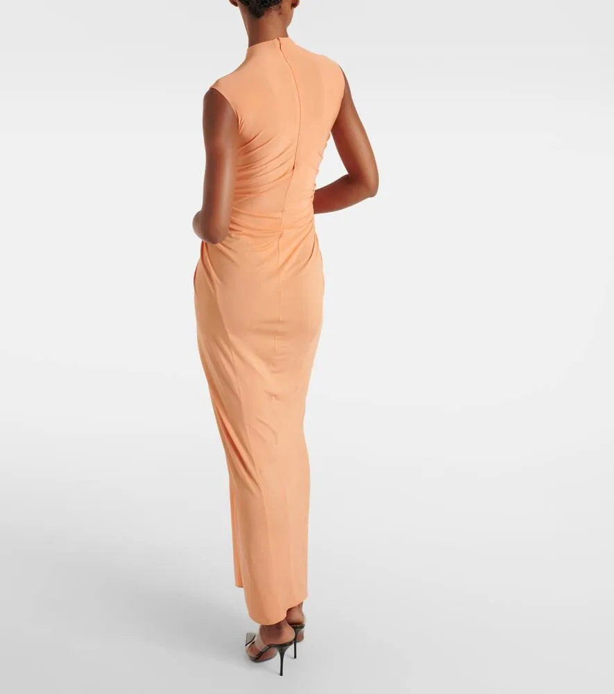 Alaia Gathered draped jersey gown