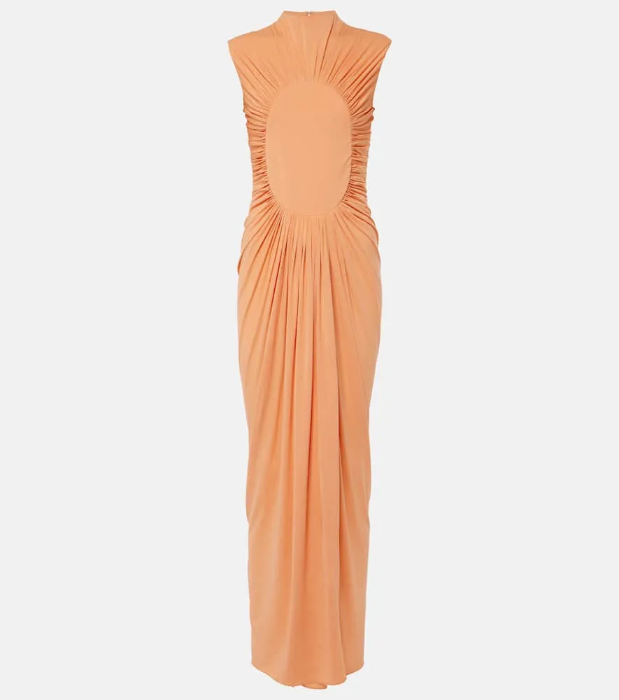 Alaia Gathered draped jersey gown
