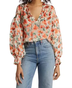 Alice   Olivia - Julius Floral Silk-Blend Blouse