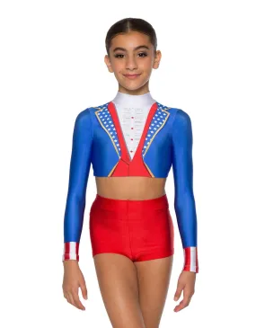 Americana LS Crop Top