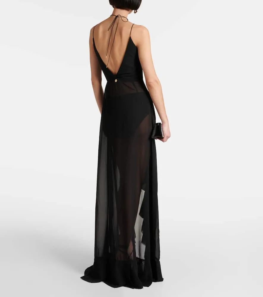 Bananhot Isabel ruffled chiffon maxi dress