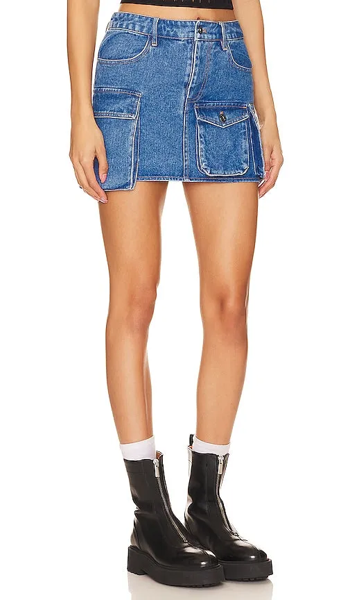 Bardot Zerah Cargo Mini Skirt in Blue