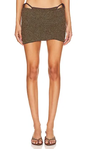 Bond Eye Dara Mini Skirt in Chocolate