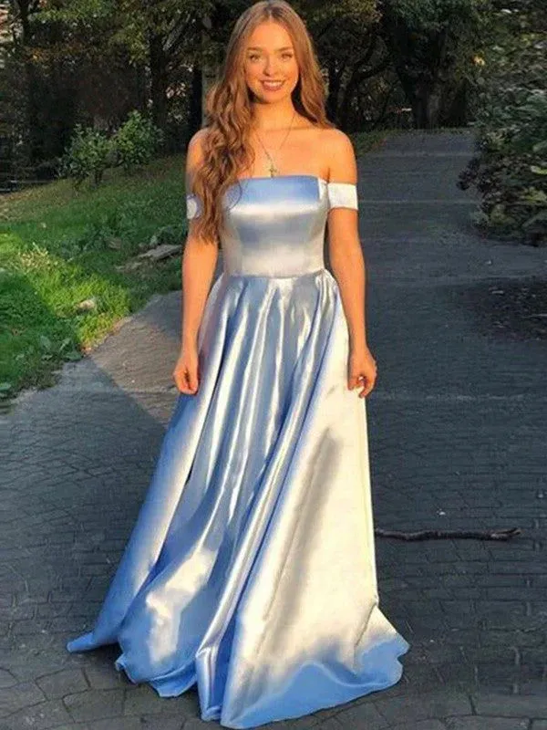 Formal Women's Dresses A-Line Off-the-Shoulder Long Prom Dress Formal Evening Dresses Prom Dresses Stores