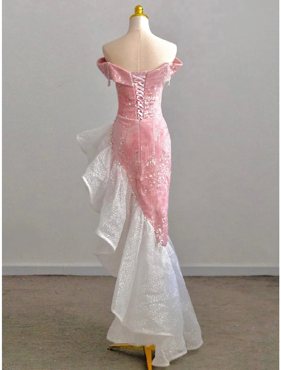 Mermaid / Trumpet Prom Dresses Party Dress Evening Party Floor Length Sleeveless Off Shoulder Tulle