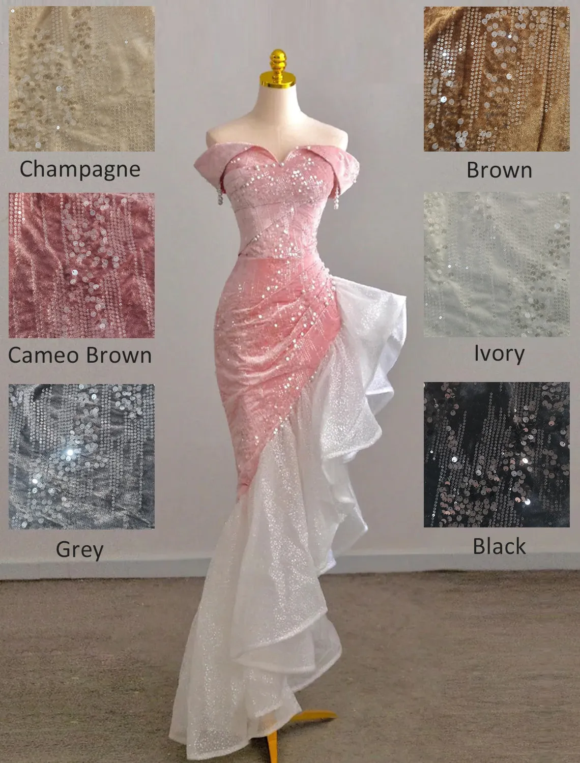 Mermaid / Trumpet Prom Dresses Party Dress Evening Party Floor Length Sleeveless Off Shoulder Tulle