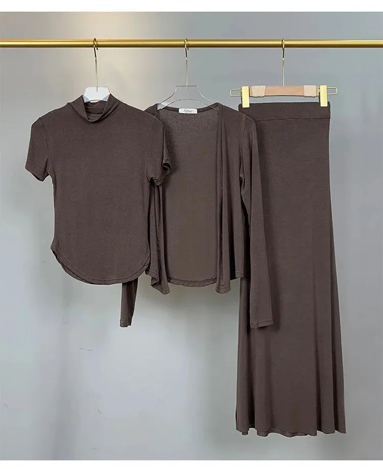 Womens Skirts Set Pink Korea Slim Sexy