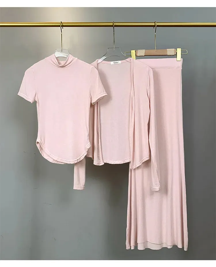 Womens Skirts Set Pink Korea Slim Sexy