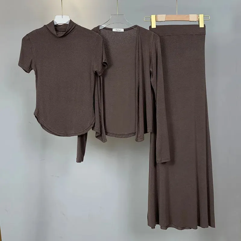 Womens Skirts Set Pink Korea Slim Sexy