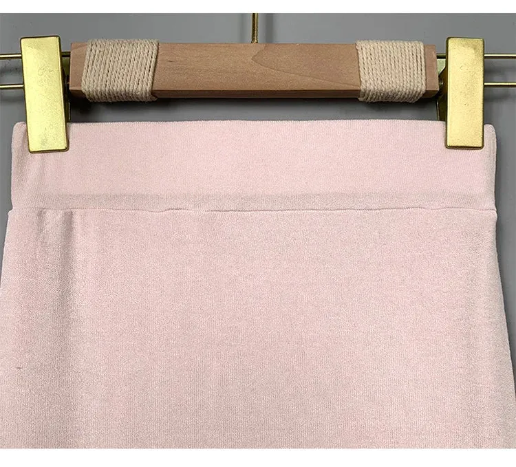 Womens Skirts Set Pink Korea Slim Sexy